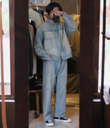 A.PRESSE 2026 Style1 "No.37 Washed Wide Denim Pants"