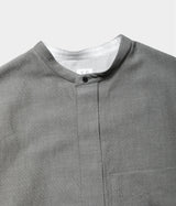 seya. "RIVERMAN OVERSHIRT/KERSEY CHAMBRAY LINEN"