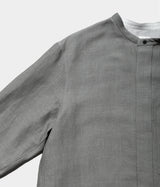 seya. "RIVERMAN OVERSHIRT/KERSEY CHAMBRAY LINEN"