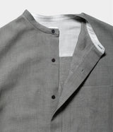 seya. "RIVERMAN OVERSHIRT/KERSEY CHAMBRAY LINEN"