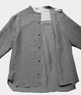 seya. "RIVERMAN OVERSHIRT/KERSEY CHAMBRAY LINEN"