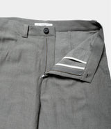 seya. "GROUND PANTS/KERSEY CHAMBRAY LINEN"