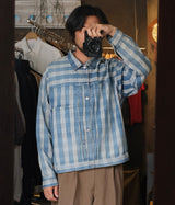 A.PRESSE 2026 Style1 "No.213 Indigo Palaka Denim Jacket"