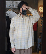 YOKE 26SS "Printed Plaid Cotton Twill Shirt"
