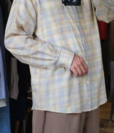 YOKE 26SS "Printed Plaid Cotton Twill Shirt"