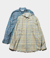 YOKE 26SS "Printed Plaid Cotton Twill Shirt"