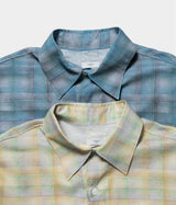 YOKE 26SS "Printed Plaid Cotton Twill Shirt"
