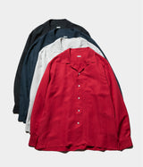 A.PRESSE 2026 Style1 "Vintage Silk Linen Open Collar Shirt"