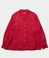 A.PRESSE 2026 Style1 "Vintage Silk Linen Open Collar Shirt"