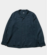 A.PRESSE 2026 Style1 "Vintage Silk Linen Open Collar Shirt"