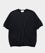 STILL BY HAND "KN03262" Short sleeve knit pullover