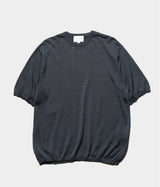 STILL BY HAND "KN03262" Short sleeve knit pullover