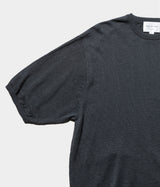 STILL BY HAND "KN03262" Short sleeve knit pullover