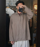 STILL BY HAND "SH05262" Open collar shirt
