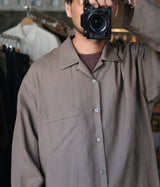 STILL BY HAND "SH05262" Open collar shirt