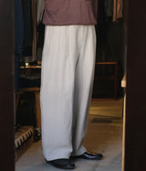 STILL BY HAND "PT08262" Linen wide pants