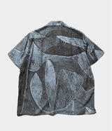 YOKE 26SS "Printed Tencell Open Collar Shirt"