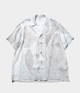 YOKE 26SS "Printed Tencell Open Collar Shirt"