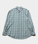 YOKE 26SS "OMBRE PLAID REGULAR COLLAR SHIRT"