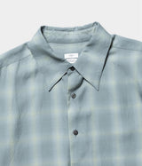 YOKE 26SS "OMBRE PLAID REGULAR COLLAR SHIRT"