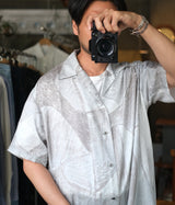 YOKE 26SS "Printed Tencell Open Collar Shirt"