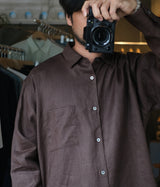 SSSTEIN 26AW "LIGHT LINEN OVERSIZED LS SHIRT"