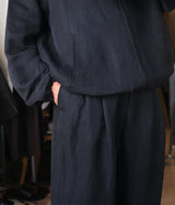 SSSTEIN 26AW "SILK LINEN TWILL WIDE EASY TROUSERS"