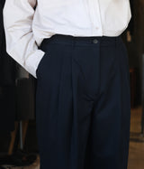 STILL BY HAND "PT05263" Deep Tuck Pressed Pants