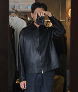 YOKE 26AW "Calf Nappa Leather Minimal Blouson"