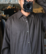 SSSTEIN 26AW "EXTRA FINE WOOL OVERSIZED REGULAR COLLAR SHIRT"