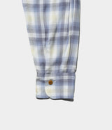 MAATEE&SONS "op collar shirts RAYON SILK WHITE OMBRE"