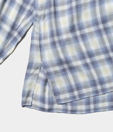 MAATEE&SONS "op collar shirts RAYON SILK WHITE OMBRE"