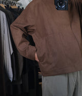 STILL BY HAND "BL07263" Synthetic leather short blouson