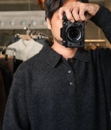 A.PRESSE 2026 Style2 "Brushed Cashmere Middle Gauge Polo Collar Sweater"