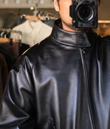 A.PRESSE 2026 Style2 "Leather Harrington Jacket"