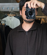 STILL BY HAND "BL04263" Cashmere mixed high neck blouson