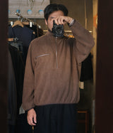 A.PRESSE 2026 Style2 "Vintage Silk Fleece Harf ZIP Jacket"