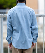A.PRESSE "Washed Chambray Shirt"