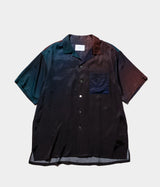 SSSTEIN "OVERSIZED CUPRO OPEN COLLAR SS SHIRT GRADATION"