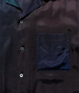 SSSTEIN "OVERSIZED CUPRO OPEN COLLAR SS SHIRT GRADATION"