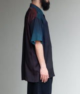 SSSTEIN "OVERSIZED CUPRO OPEN COLLAR SS SHIRT GRADATION"