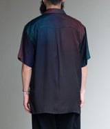 SSSTEIN "OVERSIZED CUPRO OPEN COLLAR SS SHIRT GRADATION"