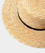 COMESANDGOES "10mm WHEAT BRAID BOATER HAT"