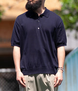 A.PRESSE "Cotton Knit S/S Polo Shirts"
