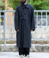SSSTEIN "INVERTED PLEATS BALMACAAN COAT"