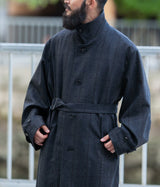 SSSTEIN "INVERTED PLEATS BALMACAAN COAT"