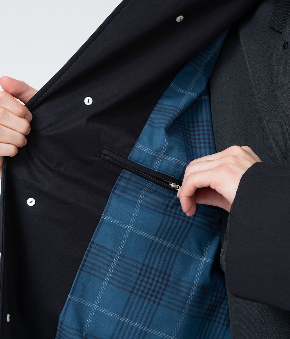 【 Rich I 】 COVER BALMACAAN COAT NAVY 2L Cotton GORE-TEX Balmacaan Coat, Navy – Goods