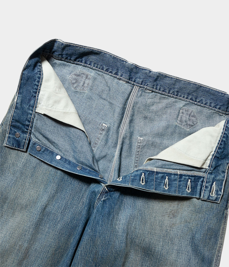 A.PRESSE "Vintage Military Denim Trousers"