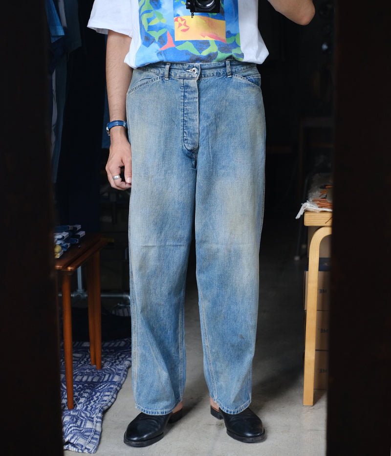 A.PRESSE "Vintage Military Denim Trousers"