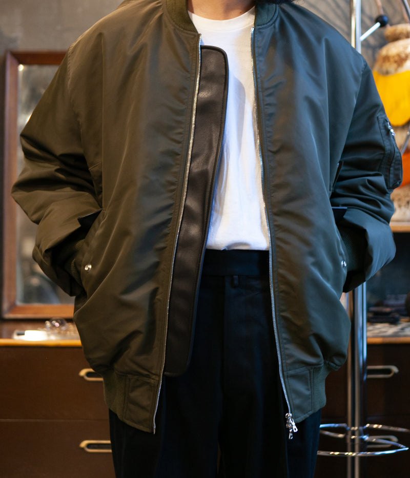 stein OVERSIZED LEATHER FLIGHT JACKET